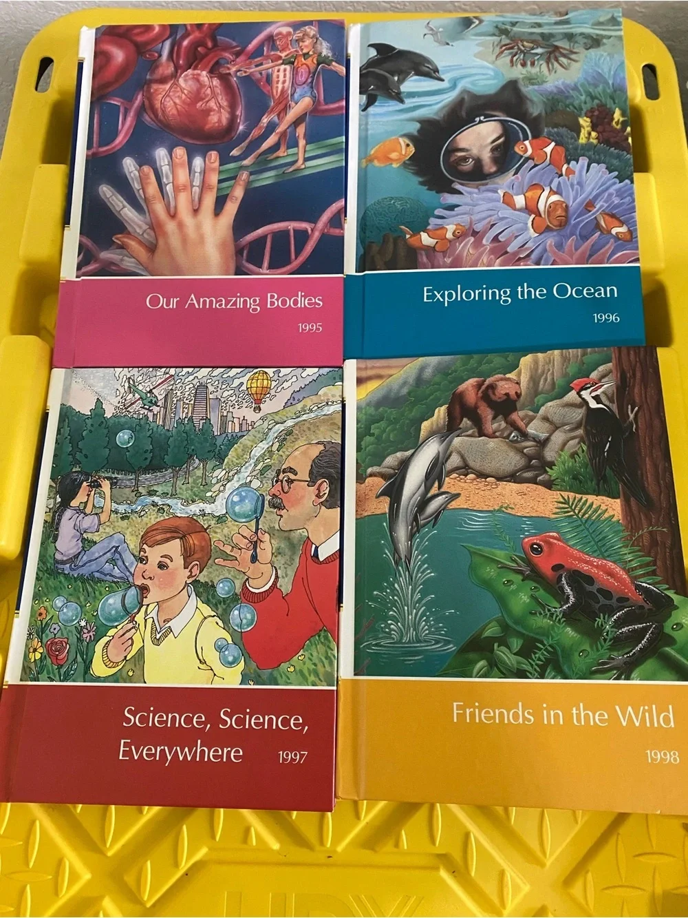 4 Childcraft Vintage Annual Series 1995-1998 Hardcover Educational By World Book